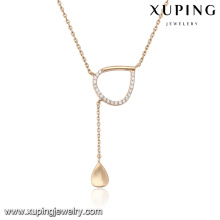 44020 xuping superventas collar chapado en oro de 18 quilates delicado elegante collar de joyas de metal